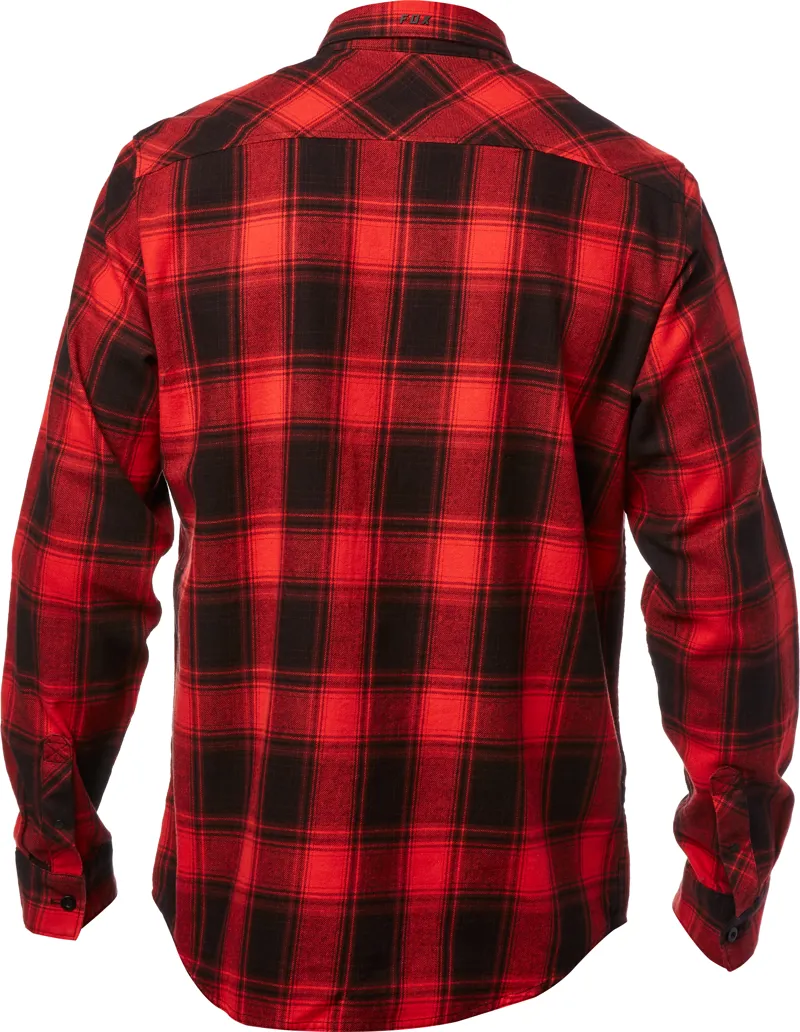 Fox Voyd Flannel LS Shirt Black/Red-1
