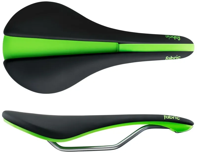Fabric Line Shallow Elite Saddle 134mm Black/Green