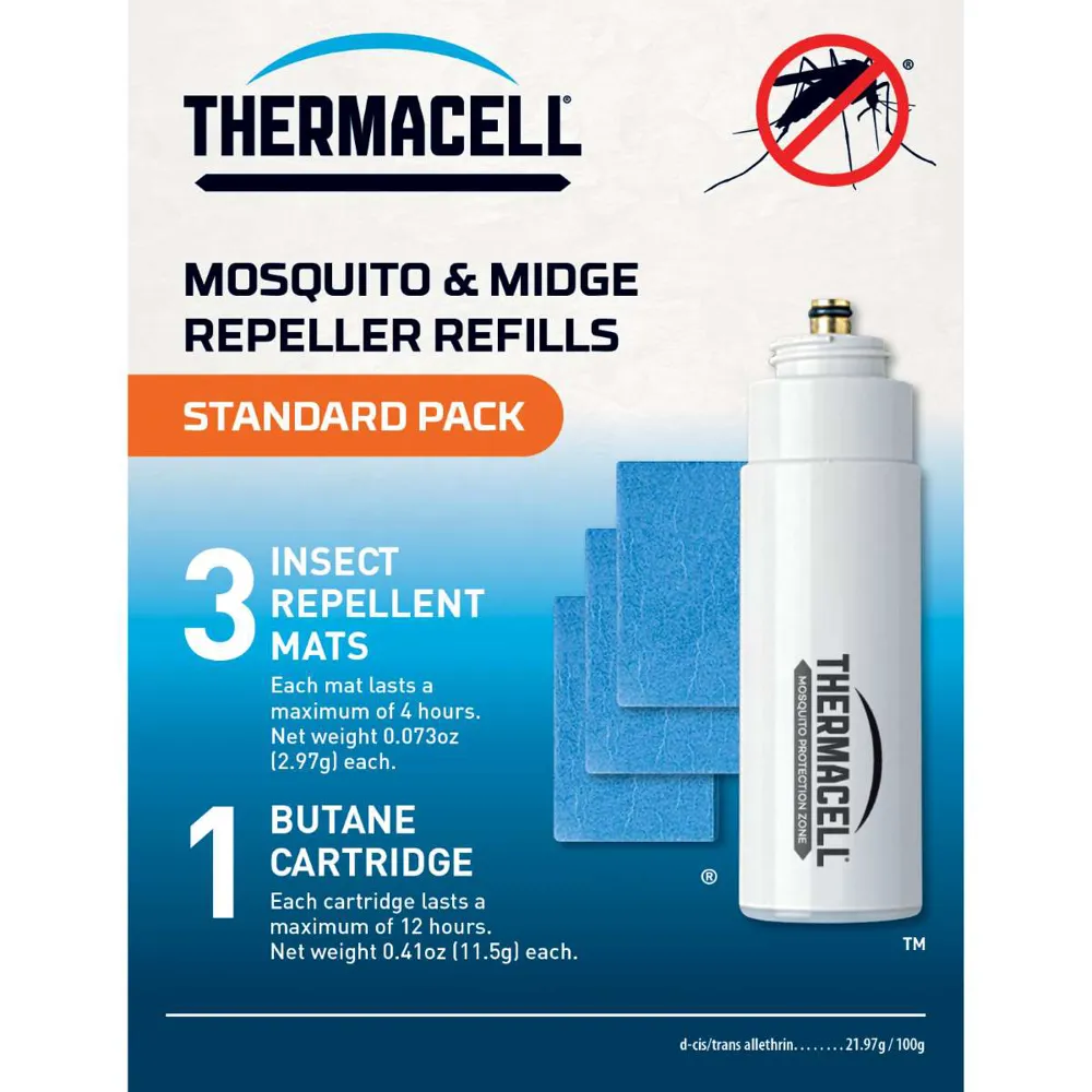 ThermaCELL Thermacell Mosquito/Midge Mats and Gas Protection Refill Pack STANDARD