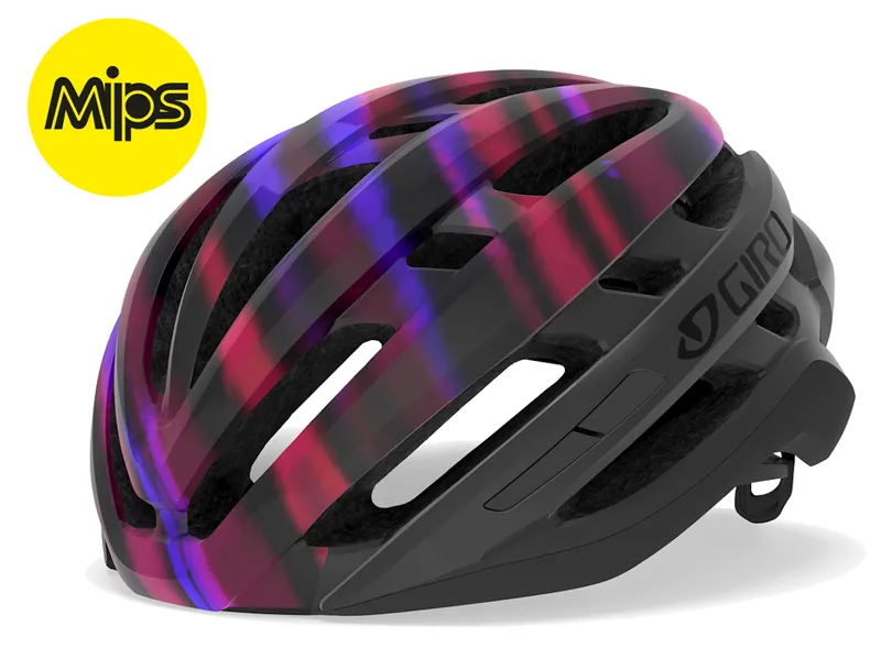 Giro Agilis Mips Womens Road Helmet Matte Black/Electric Purple