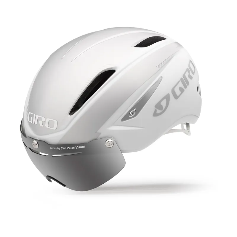 Giro Air Attack Shield Road Bike Helmet Matt White/Silver