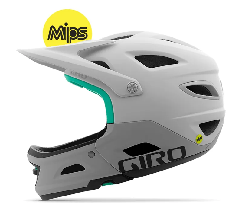 Giro Switchblade Mips Full Face MTB Helmet White/Grey-1