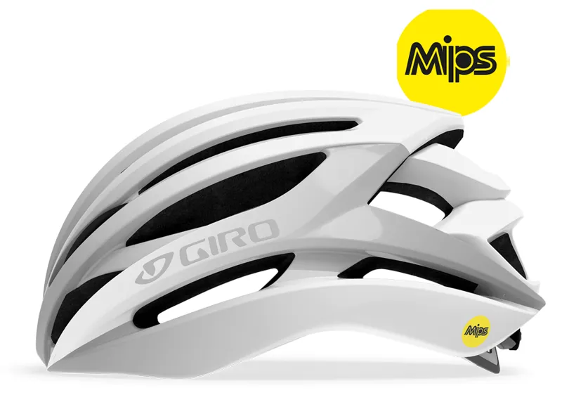 Giro Syntax Mips Road Helmet Matte White/Silver-1