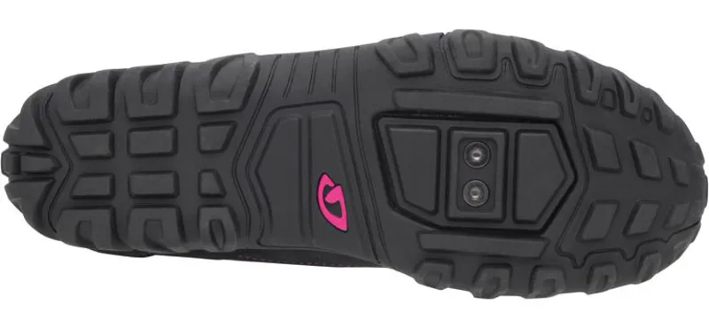 Giro Petra Womens MTB Shoes Black/Rhodamine Red-1
