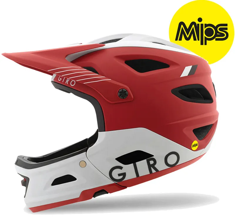 Giro Switchblade Mips Full Face MTB Helmet RedWhite-1