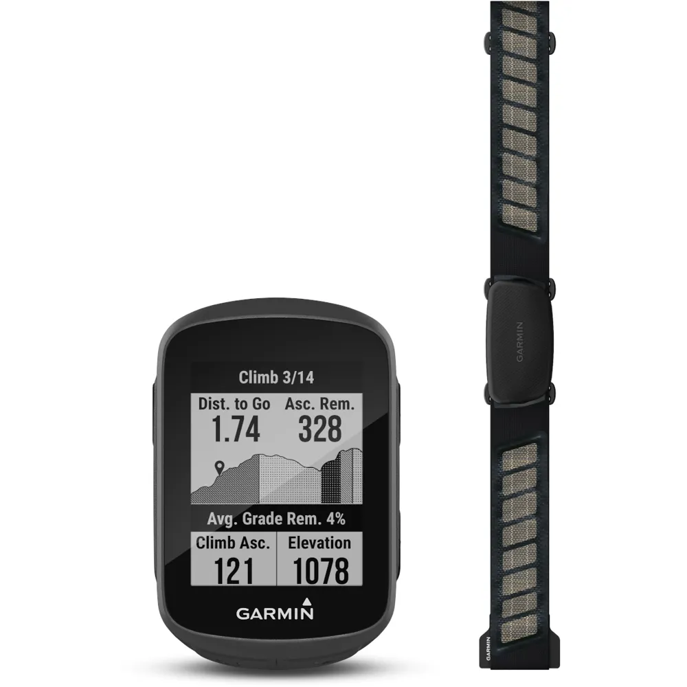 Image of Garmin Edge 130 Plus GPS Computer HRM Bundle Black