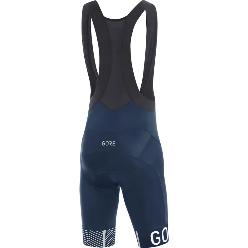 Gore C5 Optiline Bib Shorts+ with Pad Marine Blue/White-1