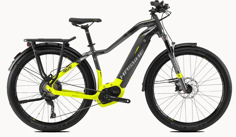 Haibike SDURO Trekking 9.0 Womens Electric Bike 2018 TItan/Lime