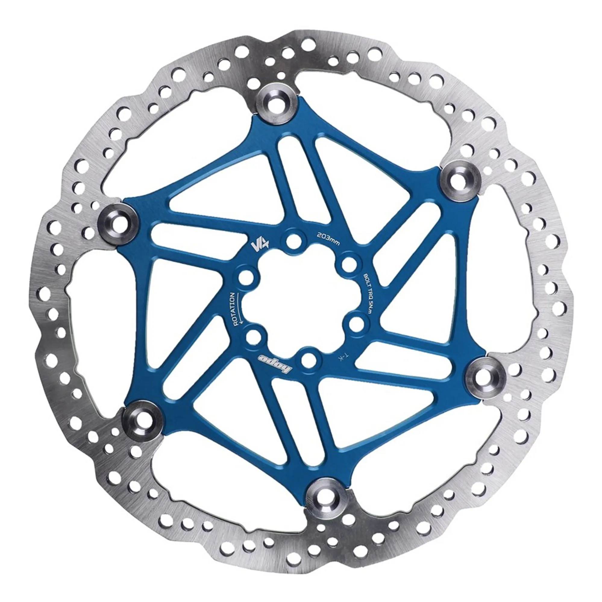 Hope V4 Vented 6 Bolt Floating Disc Rotors Blue