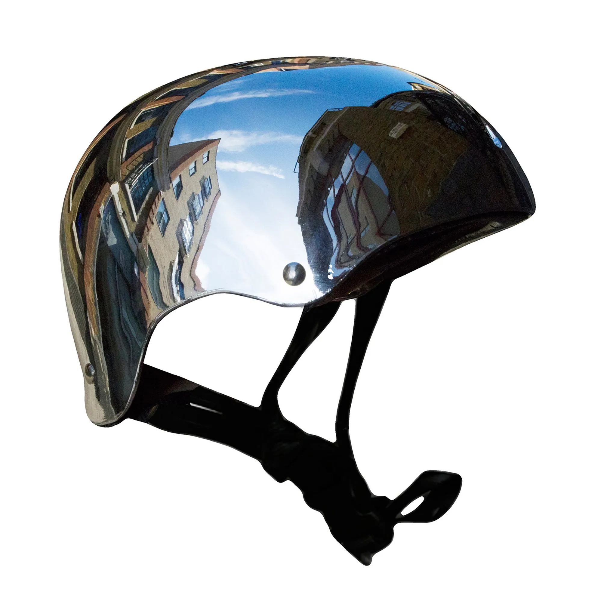 chrome jockey motorcycle helmet SHINY BLACK HAWK NOVELTY GREAT PRICE Leather Place Hawk chrome helmet with an adjustable chin strap can be yours at a great low price Daytona Novelty German- Chrome -