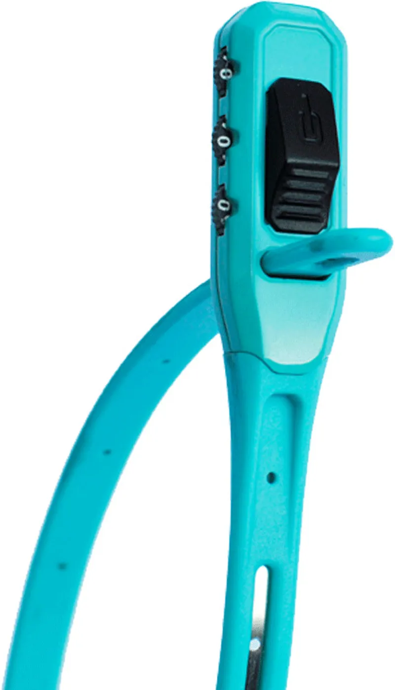 Hiplok Z-Lok Combo Armoured Reuseable Lock Cyan 40cm-1