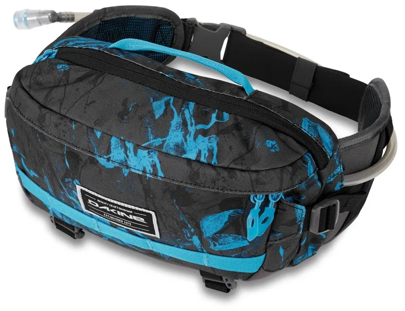 Dakine Hot Laps 5L Lumbar Pack Cyan Scribble