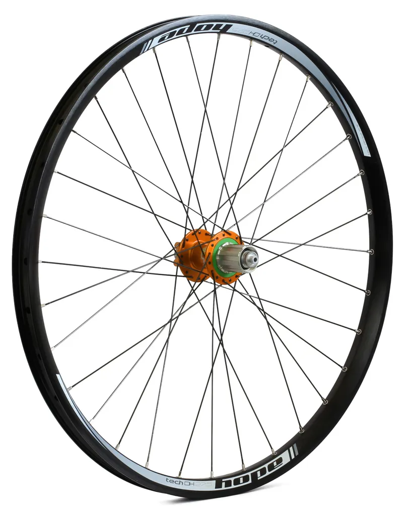 Hope Tech DH Pro4 135mm QR/142x12mm 27.5in Rear Wheel Shimano Orange