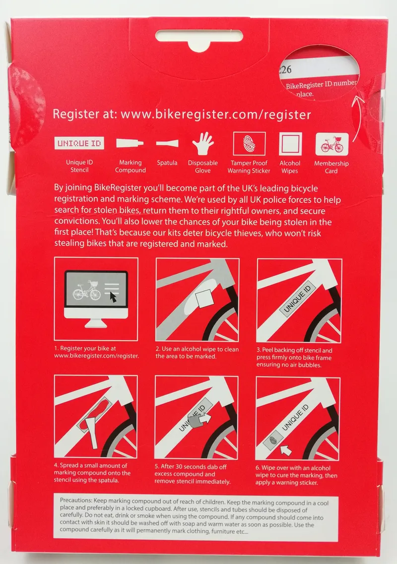 Selectamark BikeRegister Permanent Marking Kit-2