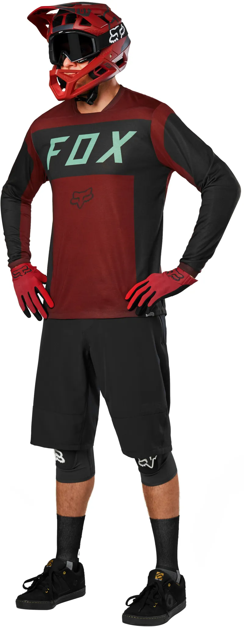 Fox Indicator Moth LS Jersey Burgundy-2