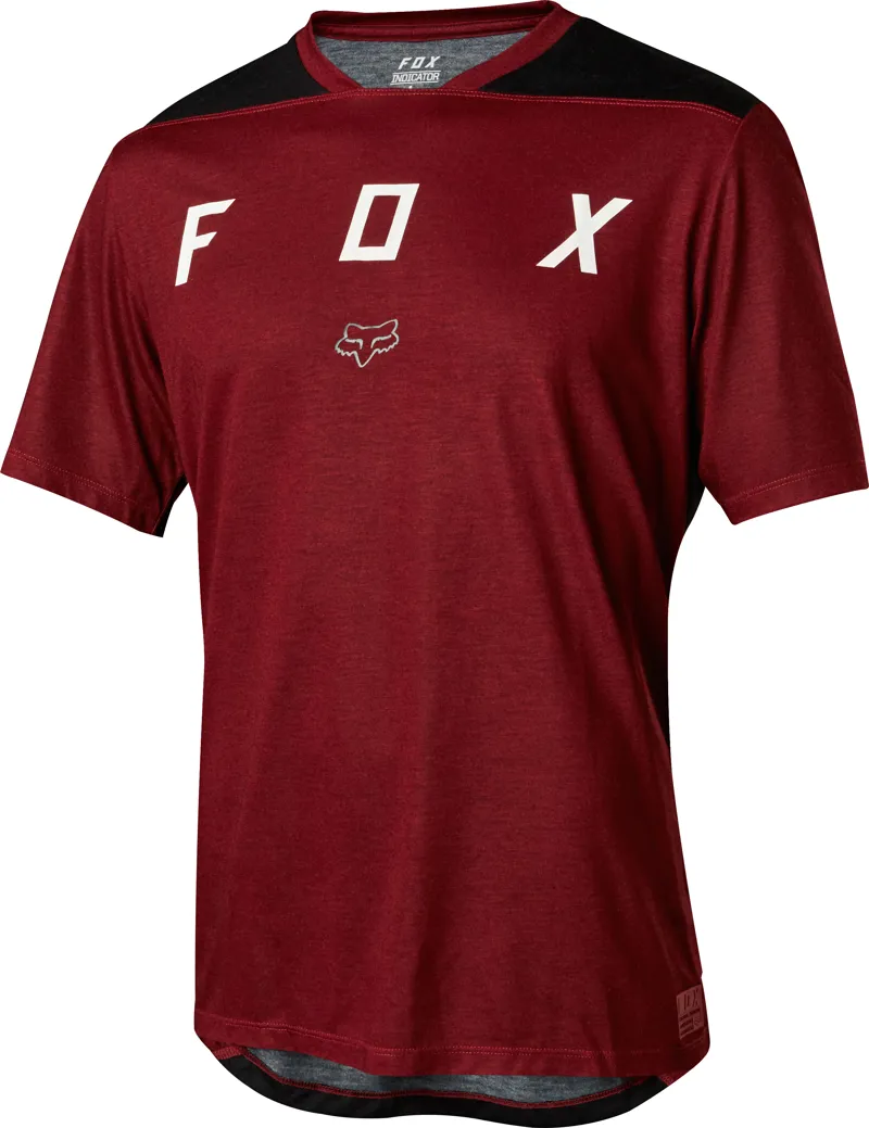Fox Indicator Mash Camo SS Jersey Dark Red