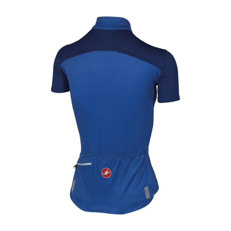 Castelli Ispirata FZ SS Womens Jersey Blue/Blue-1