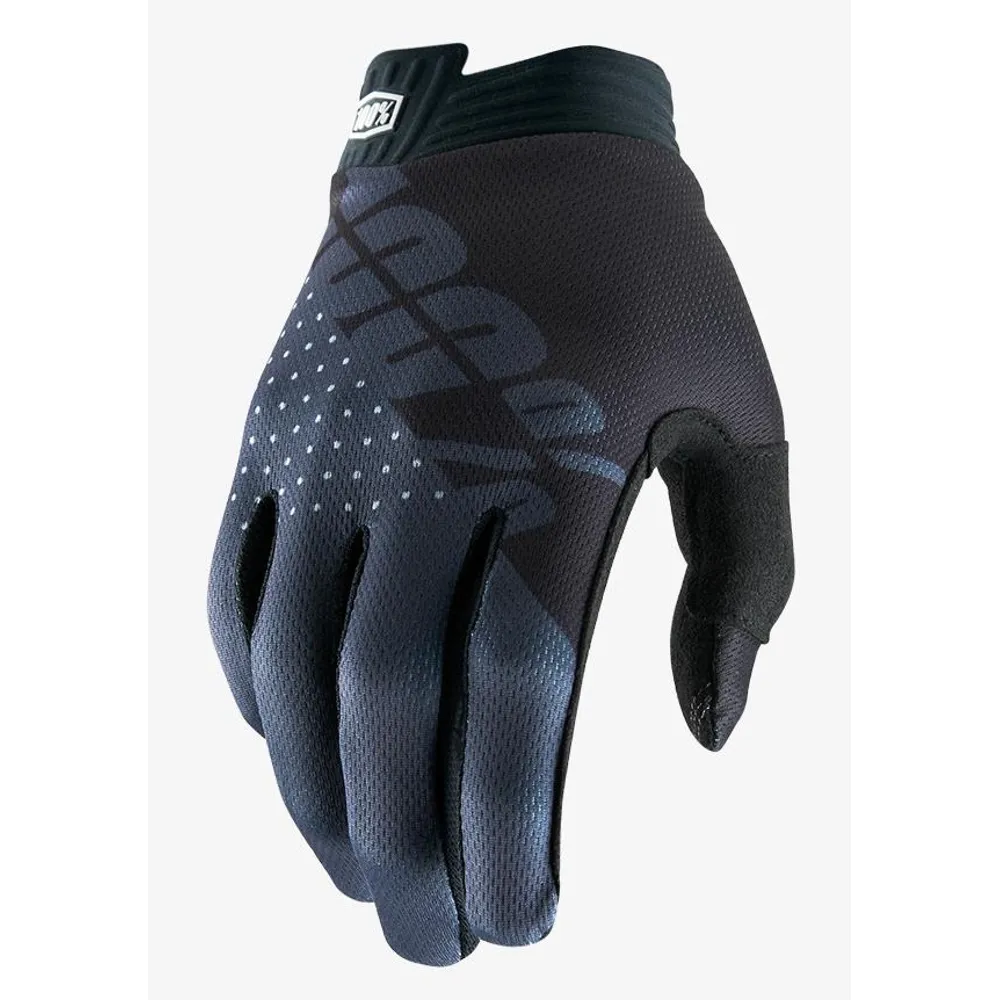 100 Percent 100 Percent Itrack Youth MTB Gloves Black/Charcoal
