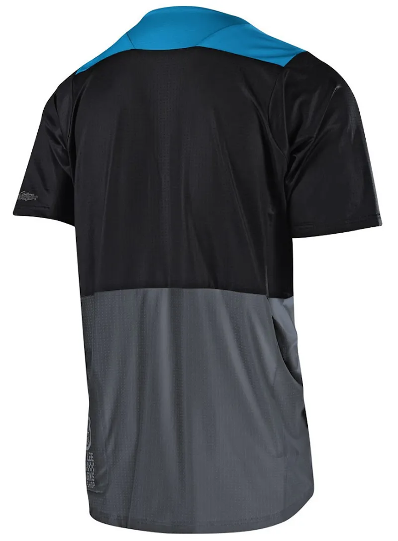 Troy Lee Designs Skyline Checker Youth SS Jersey Blue/Black-1