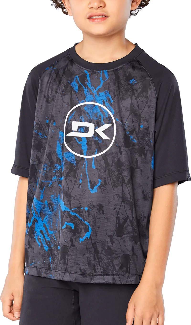 Dakine Prodigy Youth SS Jersey Cyan Scribble-2