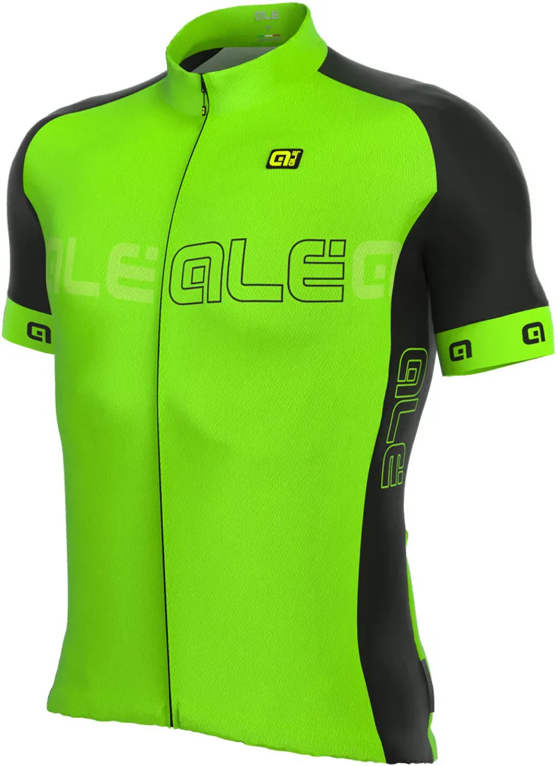 Ale Solid Block SS Jersey Flo Green/Black