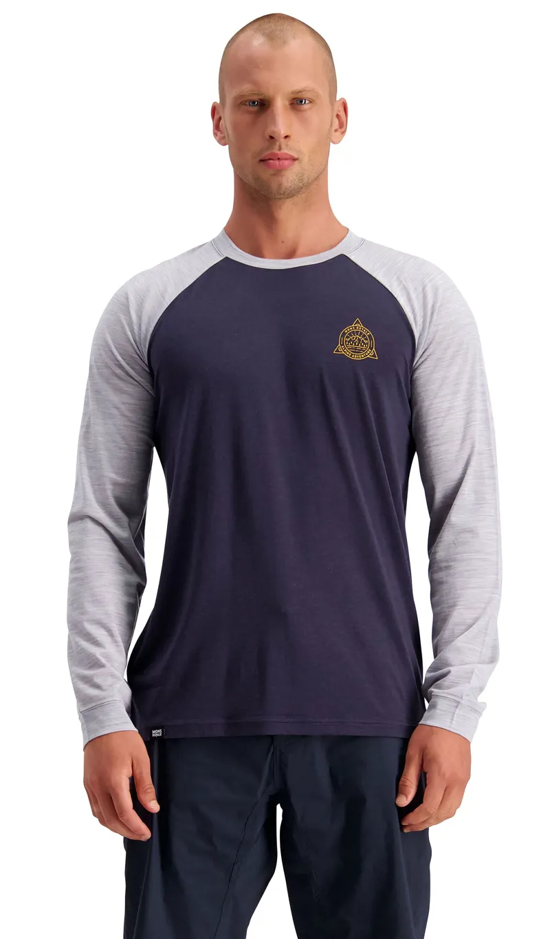 Mons Royale Icon Raglan LS Tee 9 Iron/Grey Marl-2
