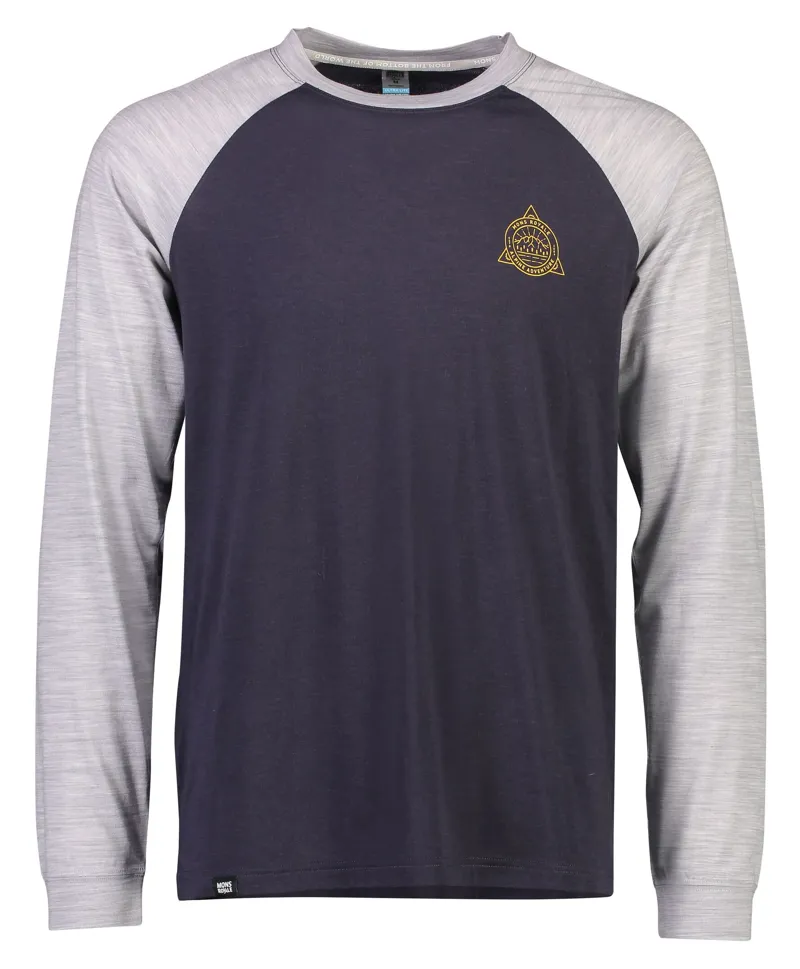 Mons Royale Icon Raglan LS Tee 9 Iron/Grey Marl
