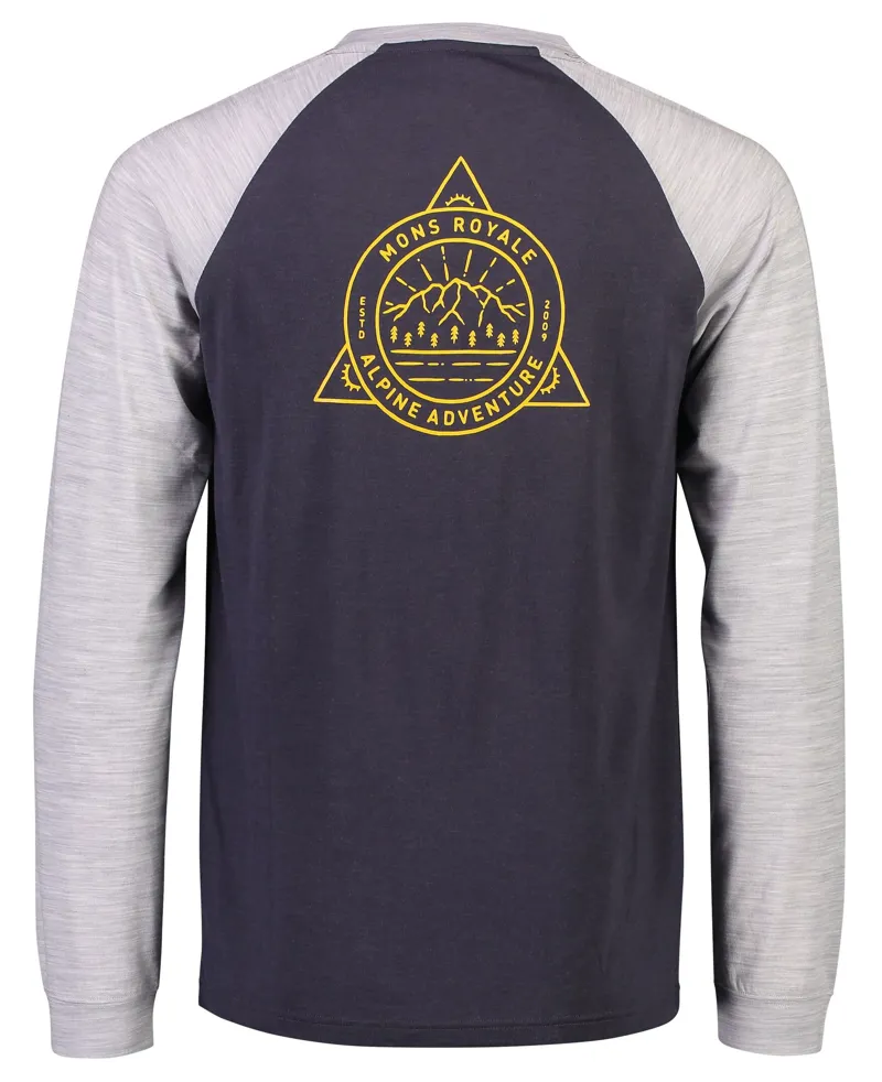 Mons Royale Icon Raglan LS Tee 9 Iron/Grey Marl-1