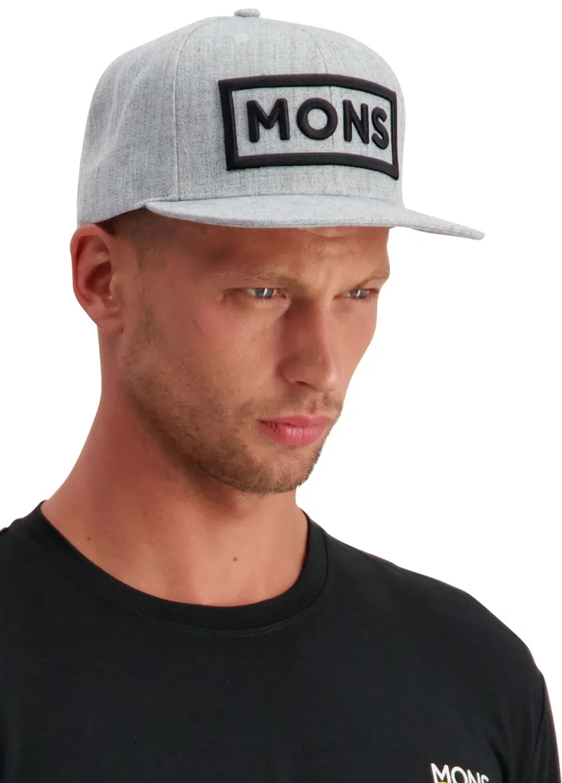 Mons Royale Wool Connor Cap Grey Marl-2