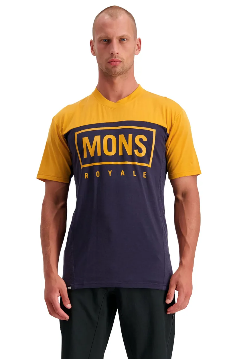 Mons Royale Redwood Enduro VT SS Jersey Gold/9 Iron-2