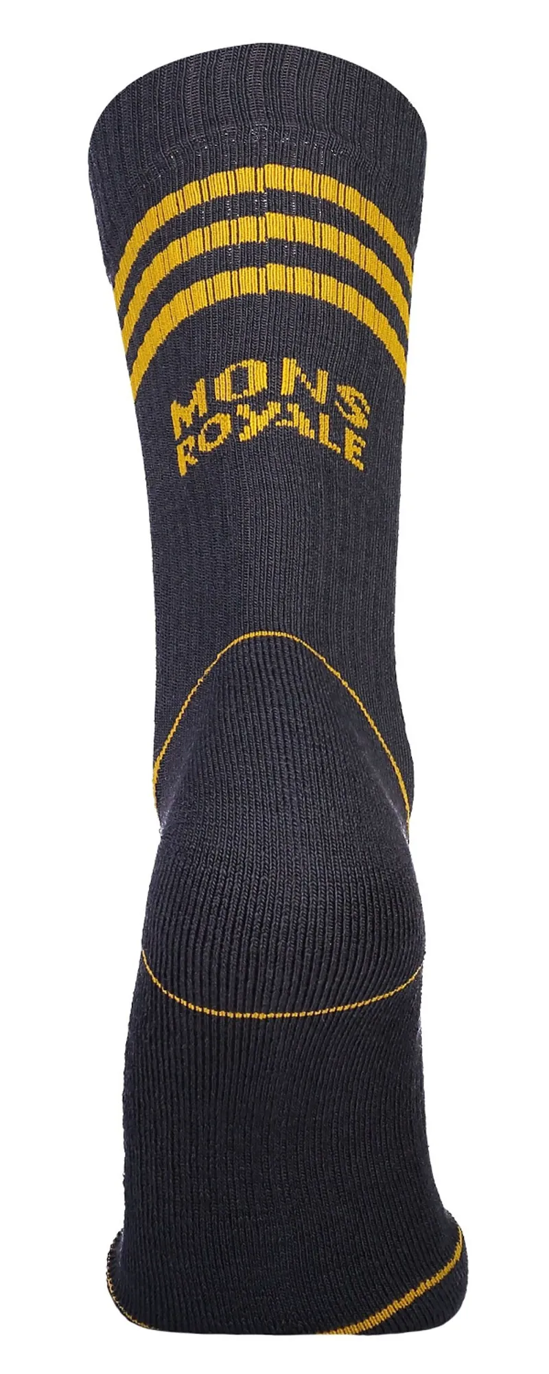 Mons Royale Signature Crew Socks 9 Iron/Gold