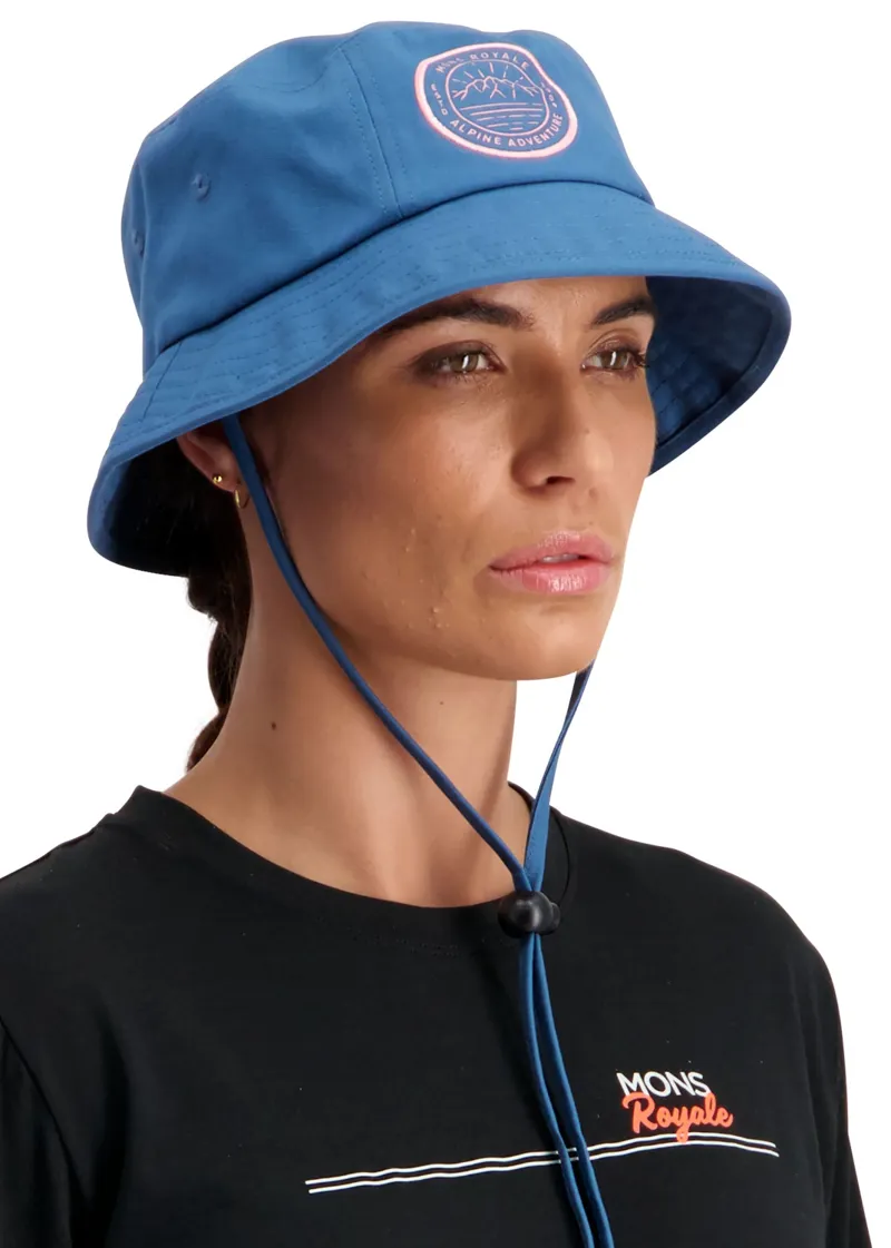 Mons Royale Beattie Bucket Hat Denim-2