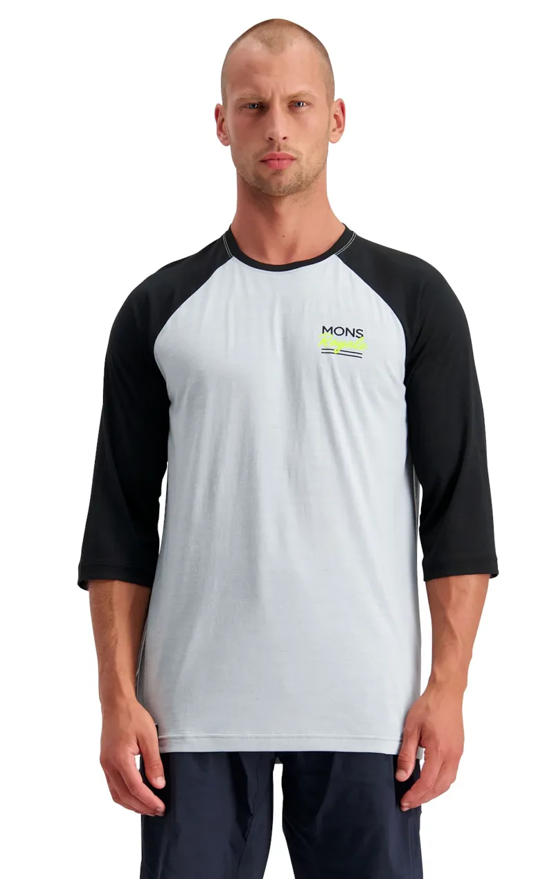 Mons Royale Tarn Freeride Raglan 3/4 Jersey Black/Grey-2