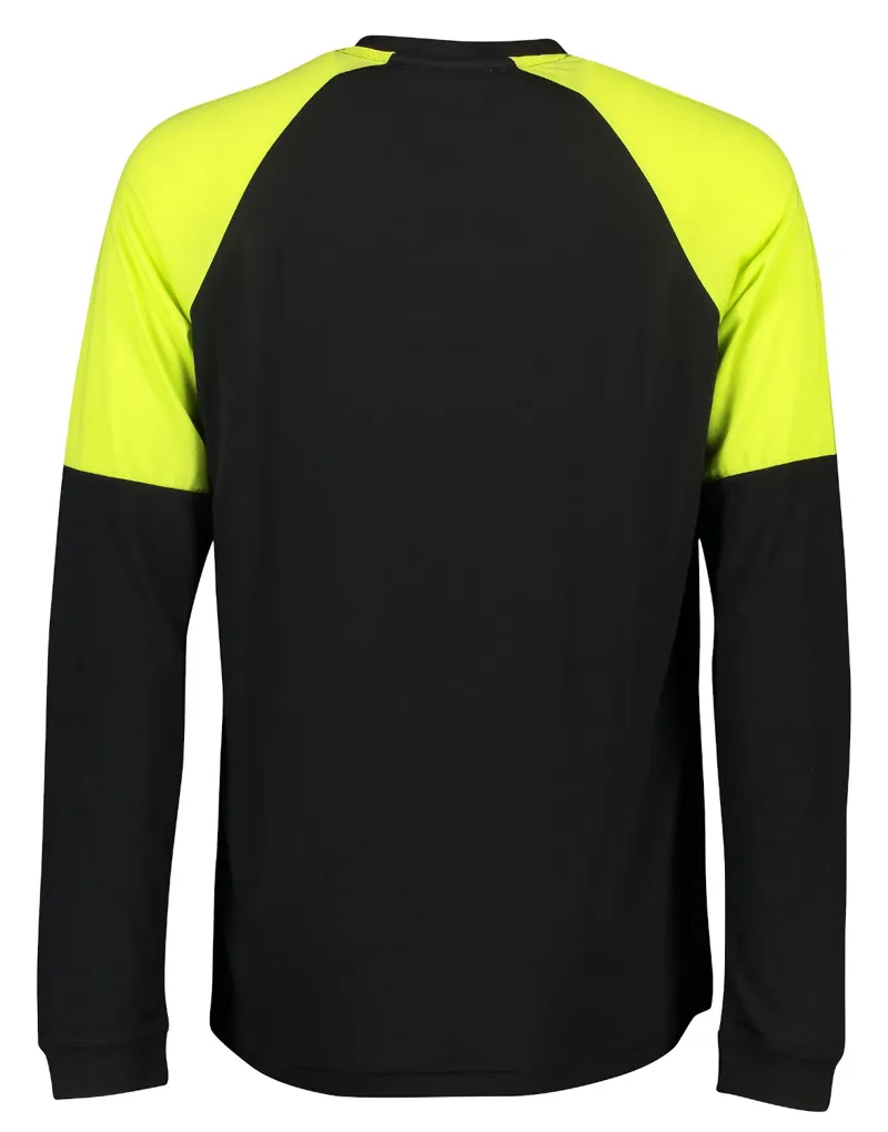 Mons Royale Tarn Freeride LS Wind Jersey Black/Sonic Lime-1
