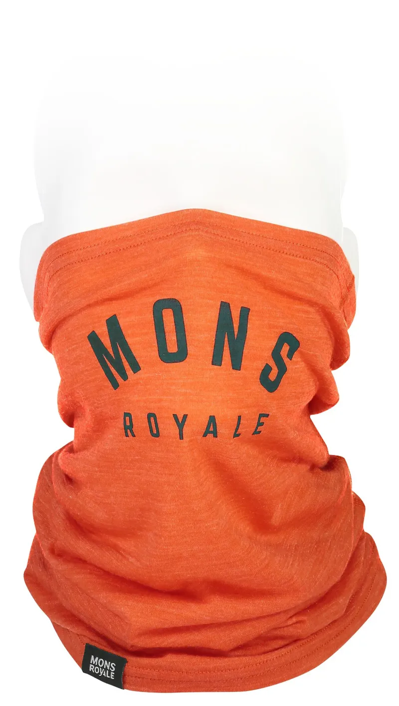 Mons Royale Light Adventure Neck Warmer Orange Smash