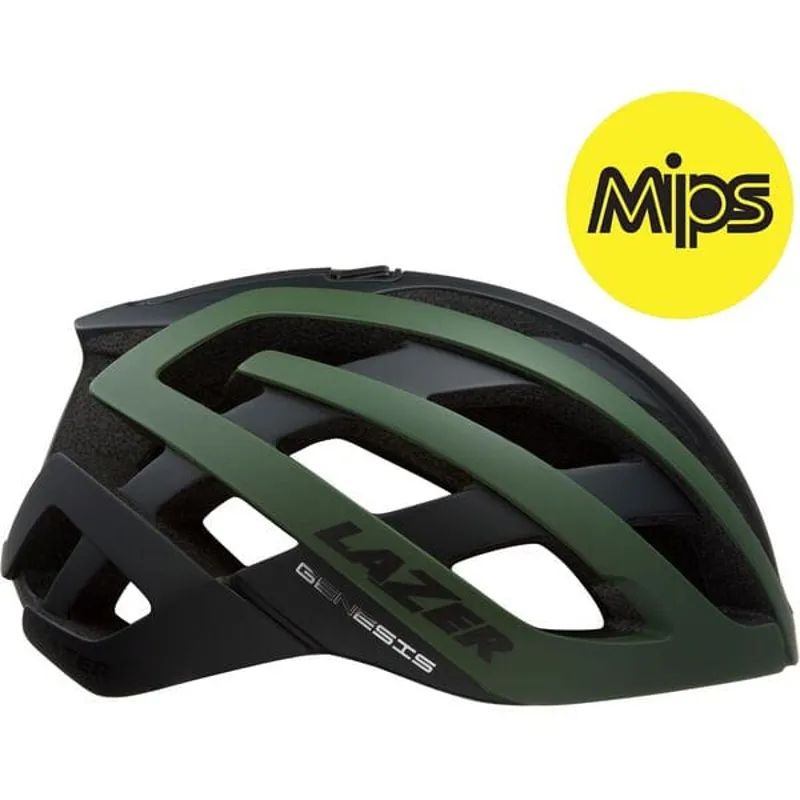 Lazer Genesis Mips Road Helmet Matt Black/Purple Stripes 