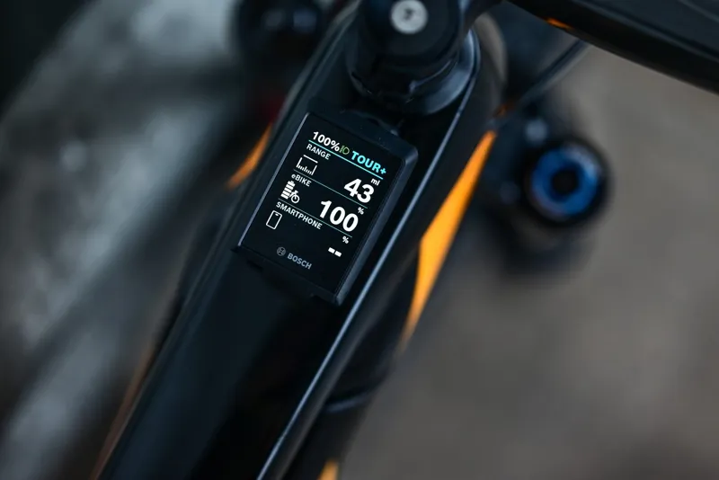 Ex Display Trek Rail 9.8 GX AXS Medium Electric Bike 2022 Black/Marigold To Red Fade-3