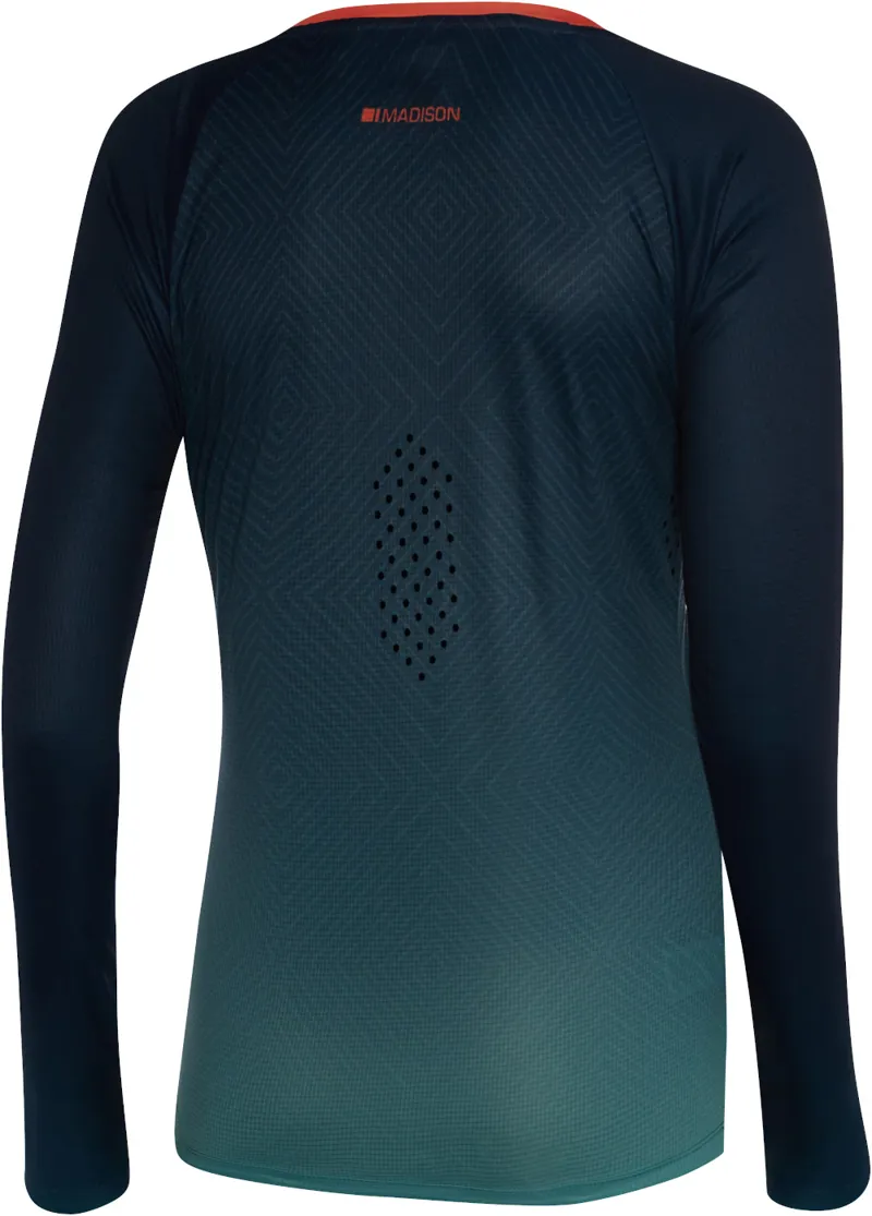 Madison Flux Enduro Womens LS Diamond Jersey Blue-1