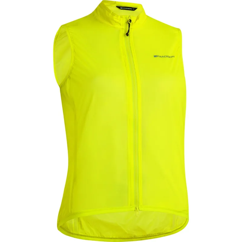 Madison Flux Ultra Packable Waterproof Womens Road Gilet Yellow-1