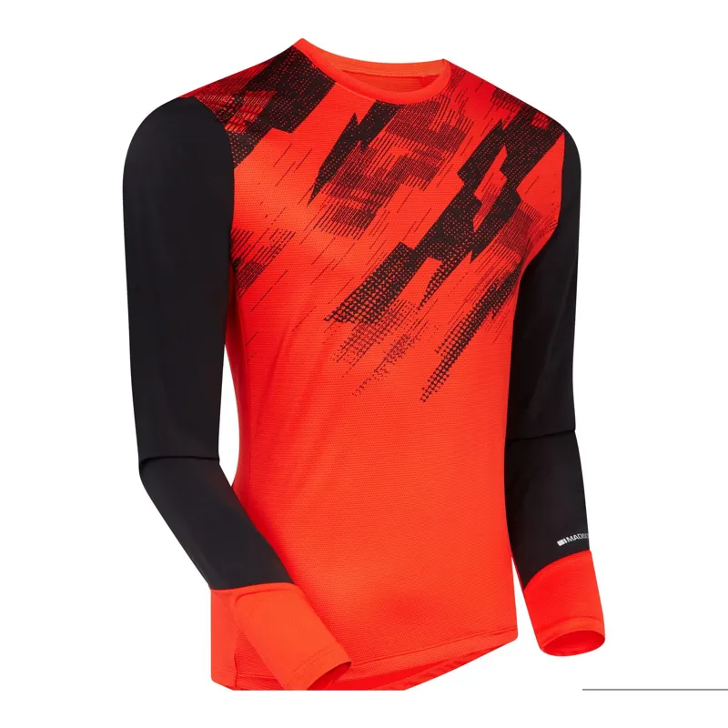 Madison Flux Youth Long Sleeve Trail Jersey Magma Red-1