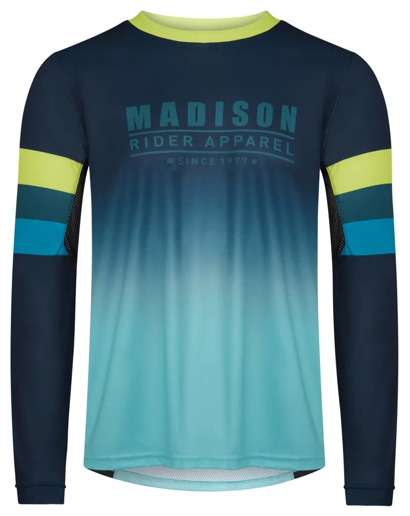 Madison Alpine LS MTB Jersey Navy/Lime
