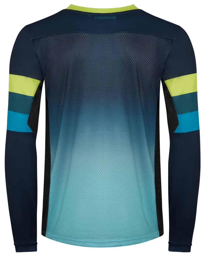 Madison Alpine LS MTB Jersey Navy/Lime-1