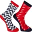 Madison Sportive Long Road Sock Twin Pack Bolts White/Red/Navy