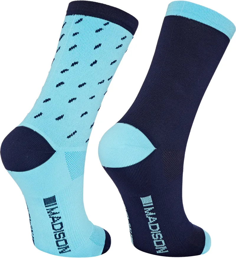 Madison Sportive Mid Socks Twin Pack Rain Drops Ink Navy/Blue-1