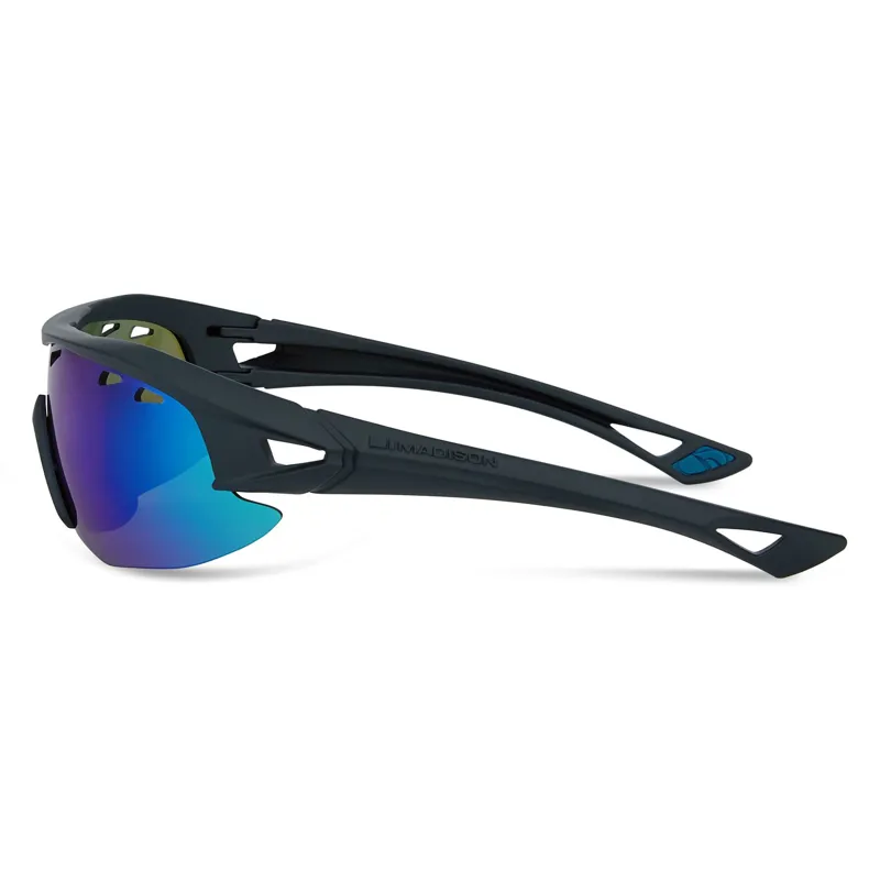 Madison Recon Sunglasses 3 Pack Matt Dark Grey/Green Mirror/Amber and Clear Lens-1