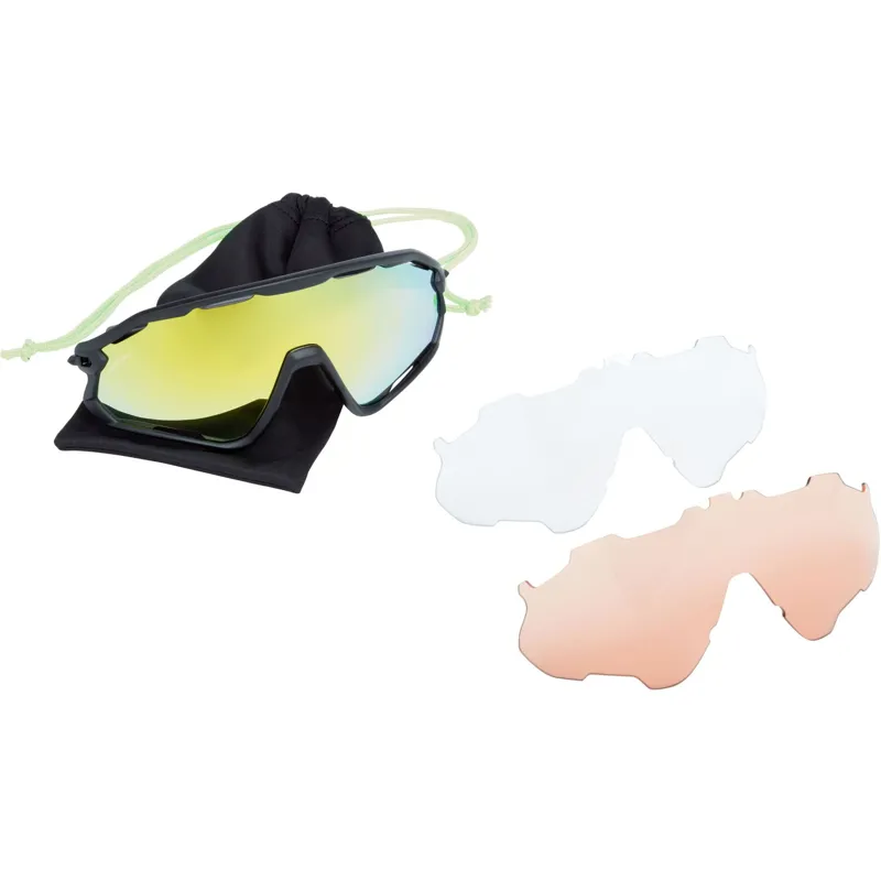 Madison Code Breaker II Sunglasses 3 Pack Matte Black/Bronze Mirror/Amber/Clear Lens-5