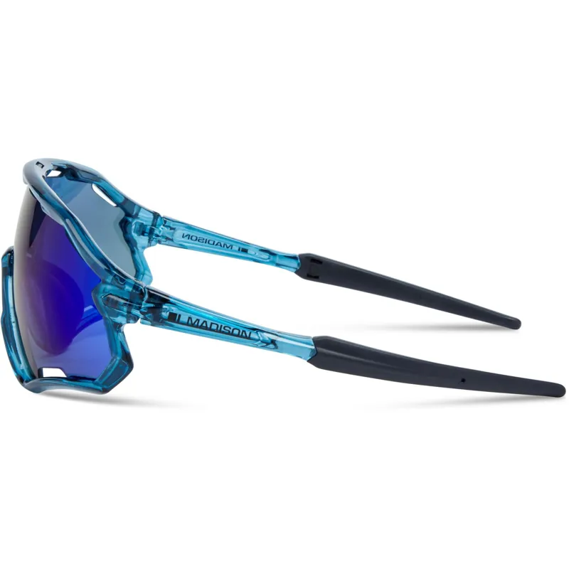 Madison Code Breaker II Sunglasses 3 Pack Crystal Gloss Blue/Blue Mirror/Amber/Clear-1