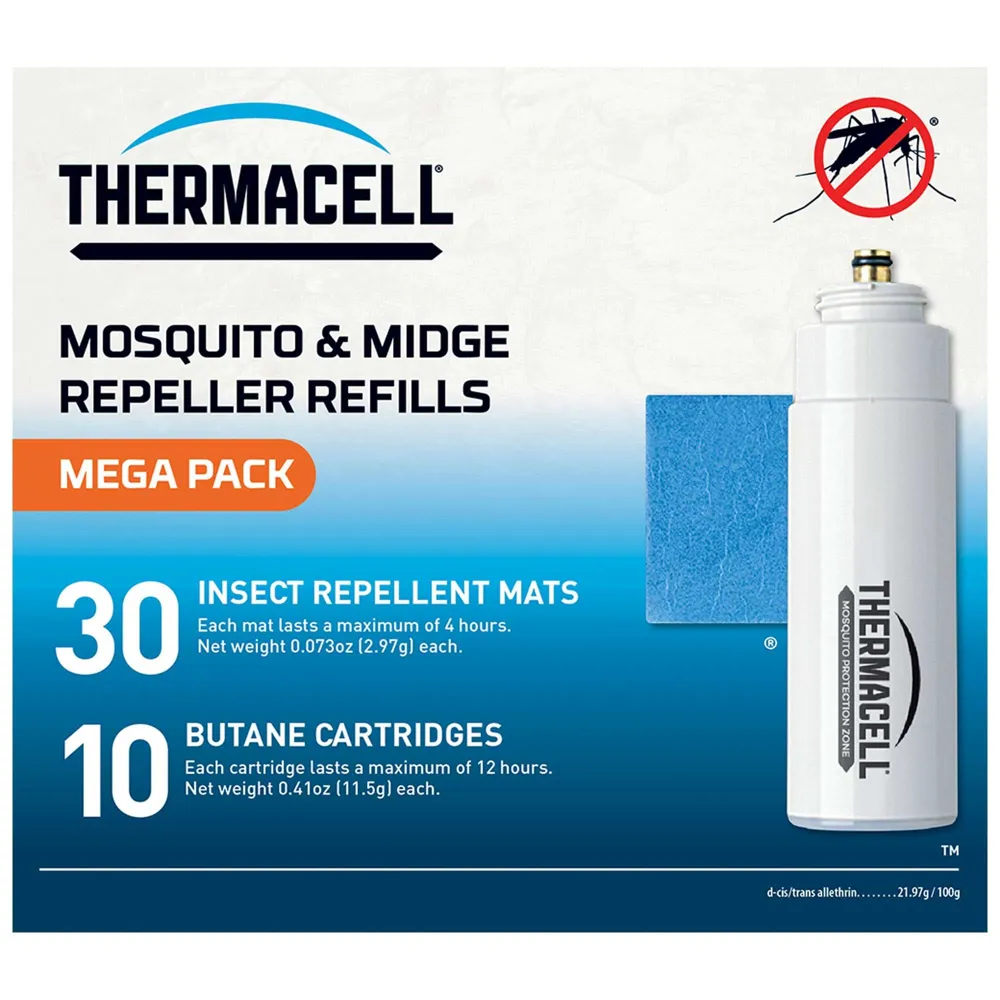 ThermaCELL Thermacell Mosquito/Midge Mats and Gas Protection Refill Pack MEGA