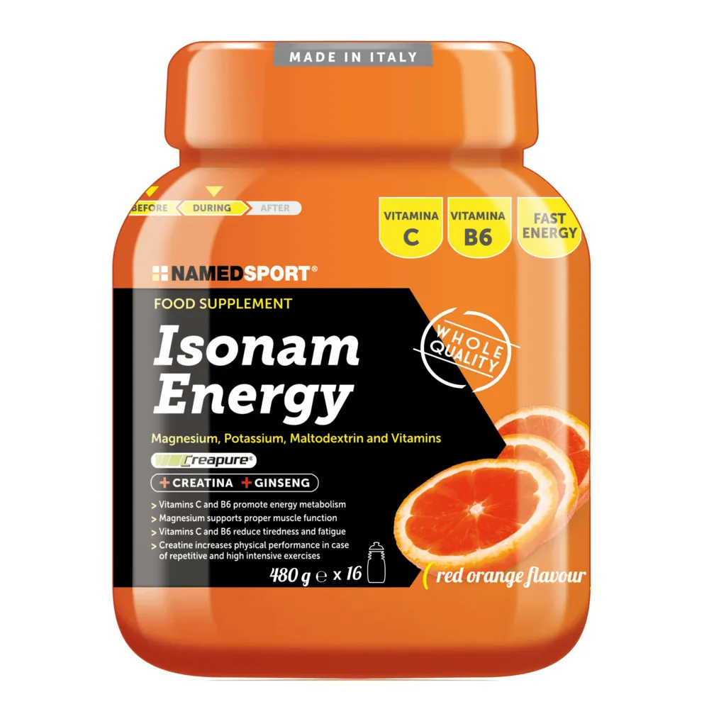 Image of NamedSport Isonam Powder Energy Orange Red Orange 480g