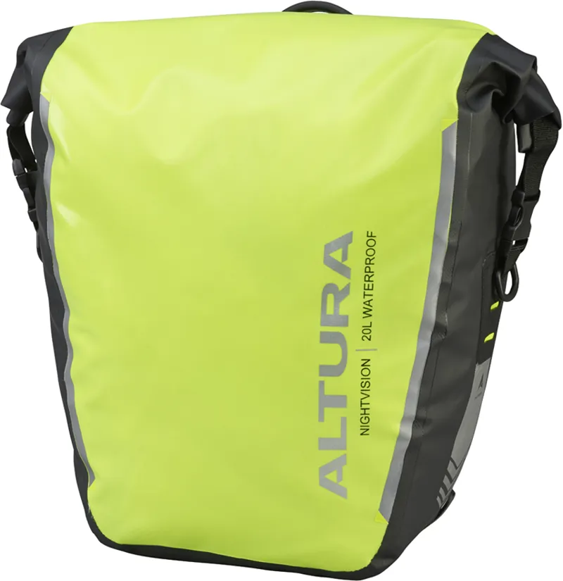 Altura Night Vision Waterproof Pannier Bag 20L Hi Vis Yellow